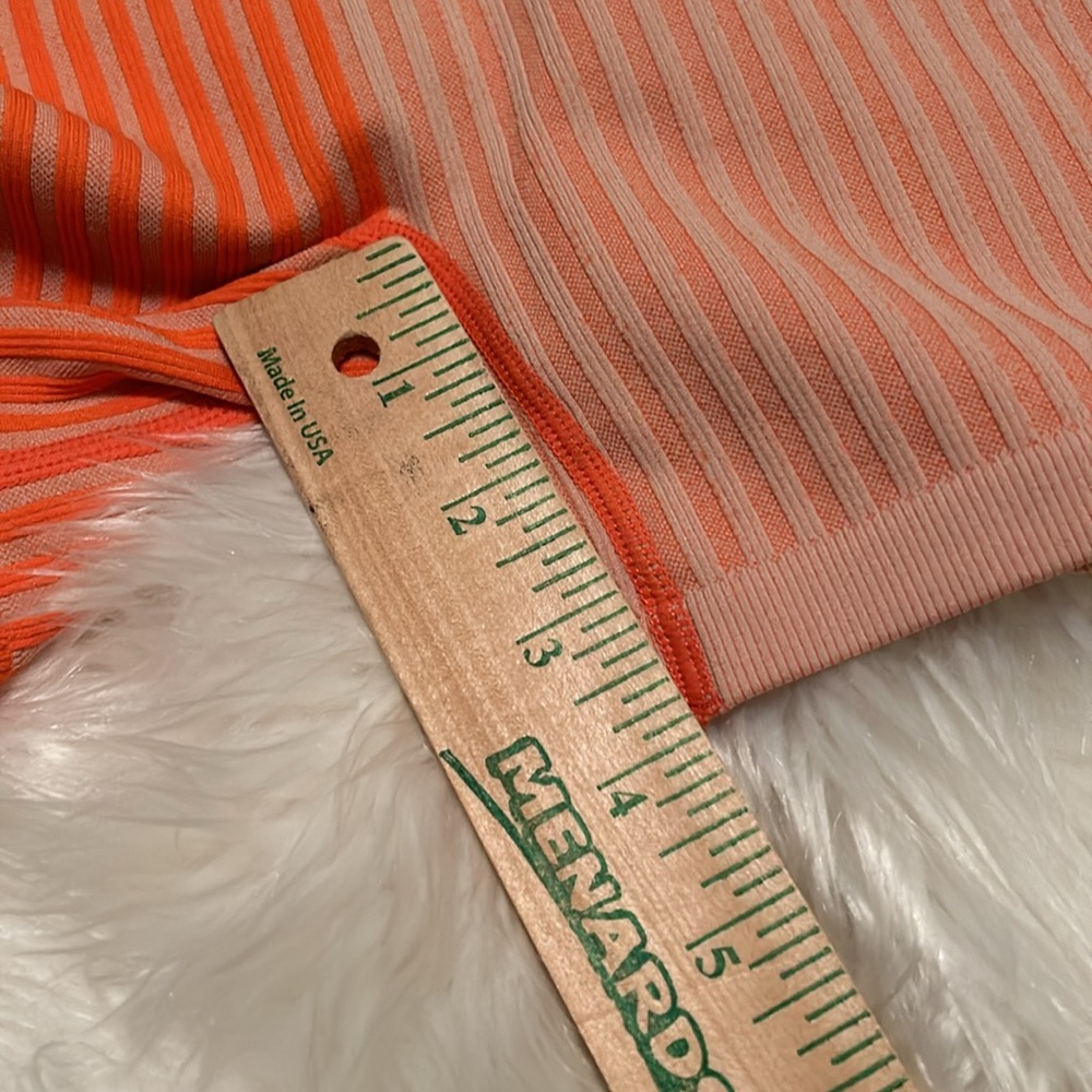FP Movement by Free People Papaya Stripe Mixing Bike Shorts - Picture 9 of 9